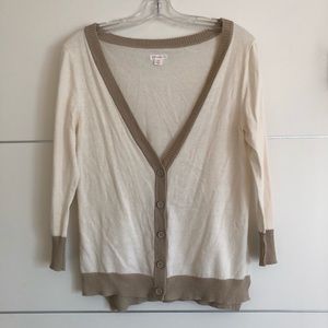 Cream 3/4 Sleeve Sweater